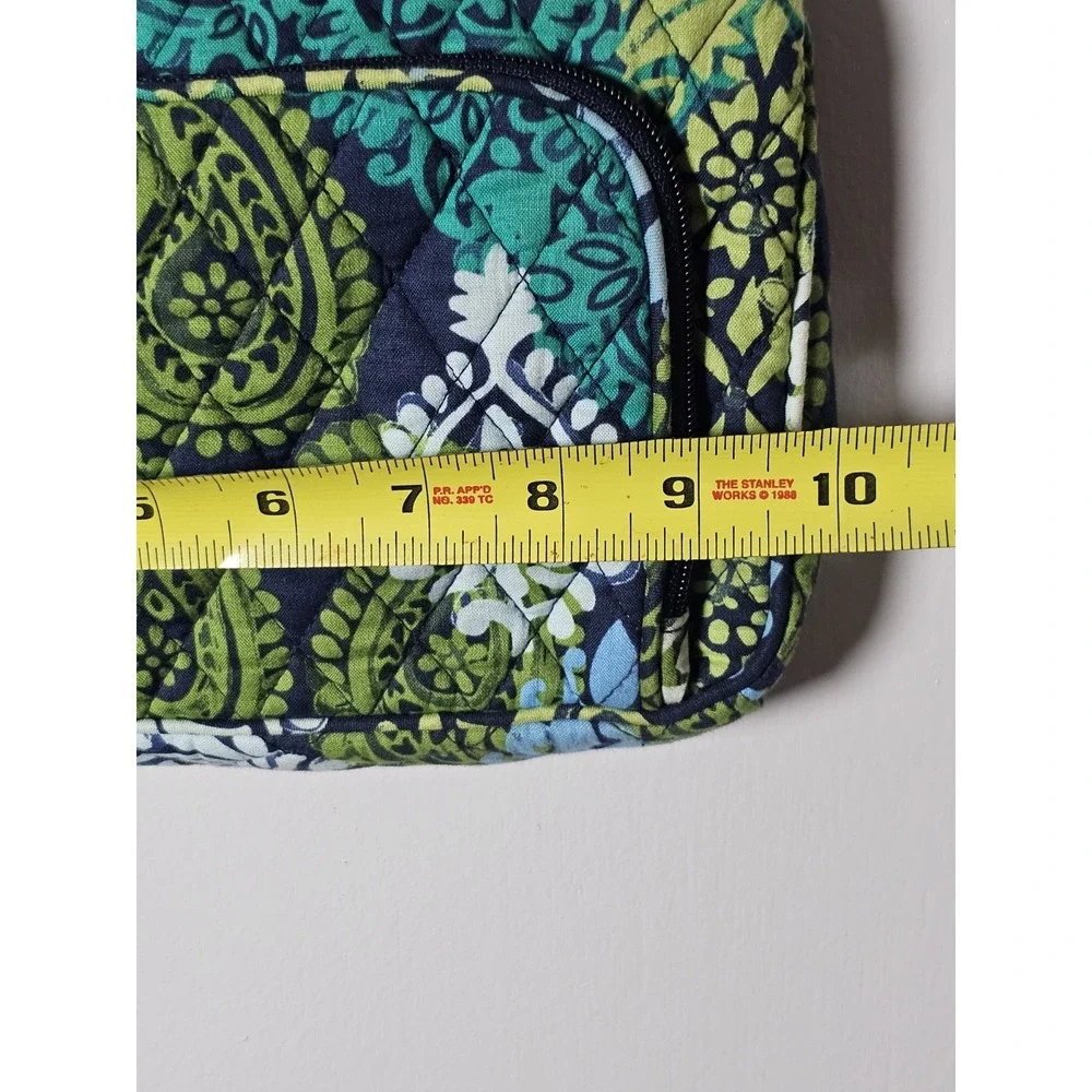 Vera Bradley Caribbean Sea Triple Zip Hipster Paisley Crossbody Shoulder Bag